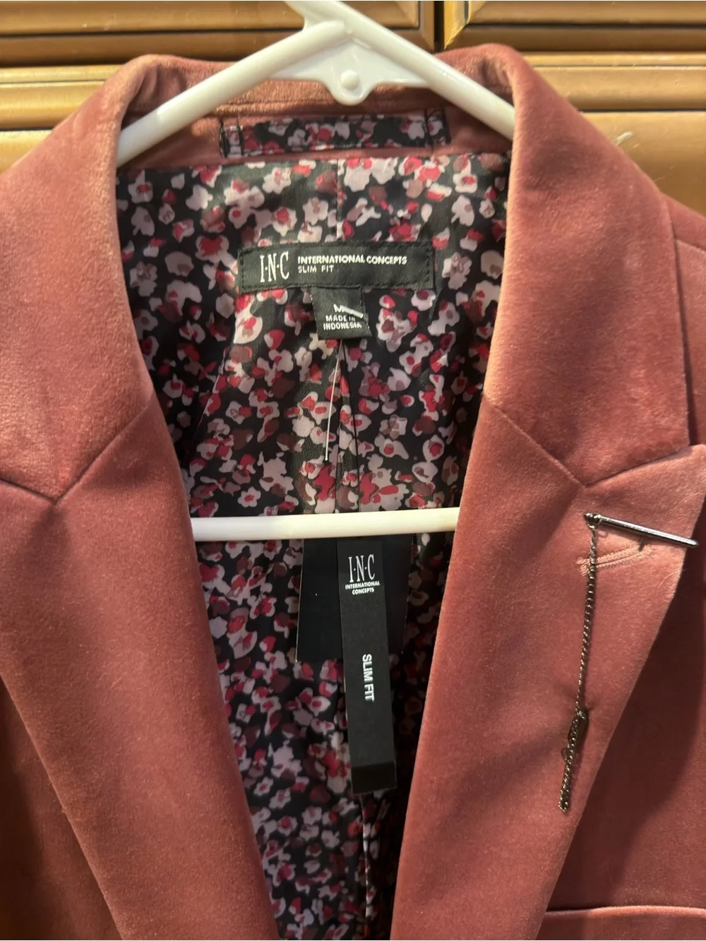 INC International Concepts Velvet Blazer NWT & Matching Pants Set